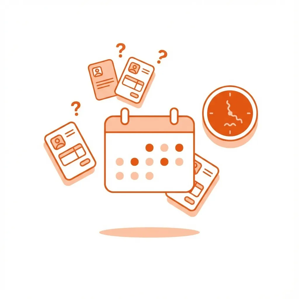 Scattered invoices and receipts